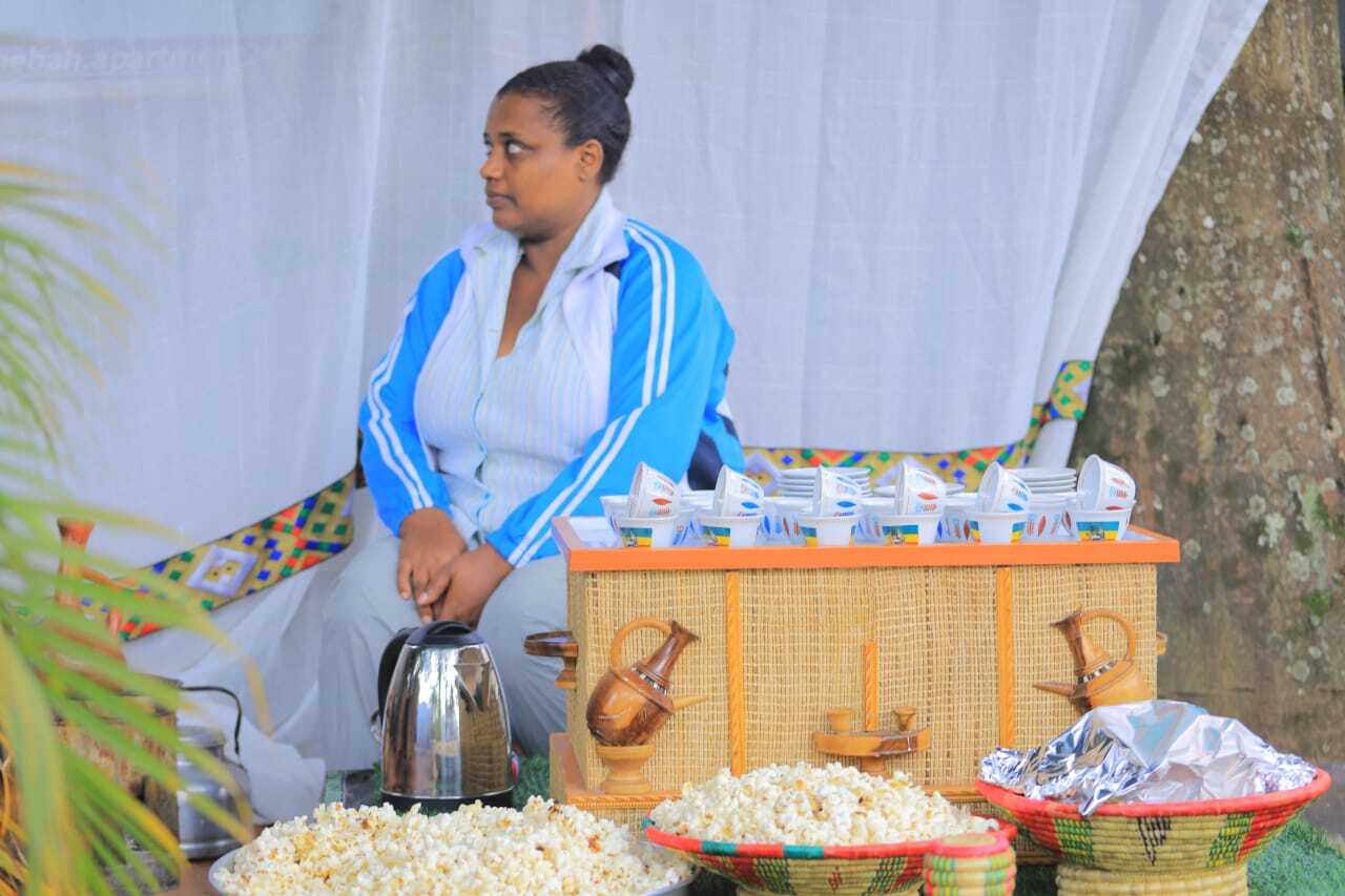 Traditional coffee ceremony at community gathering