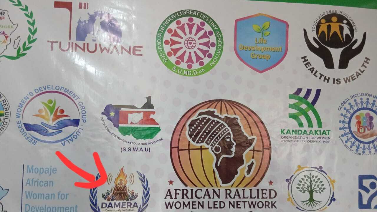 Partner organizations banner showing Damera among allied organizations