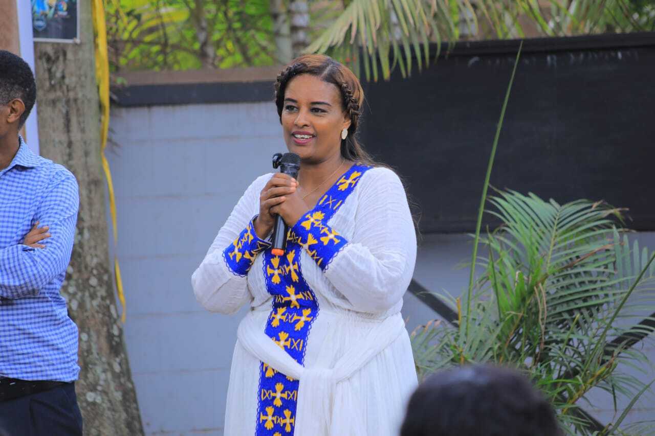 Community leader speaking at Damera event